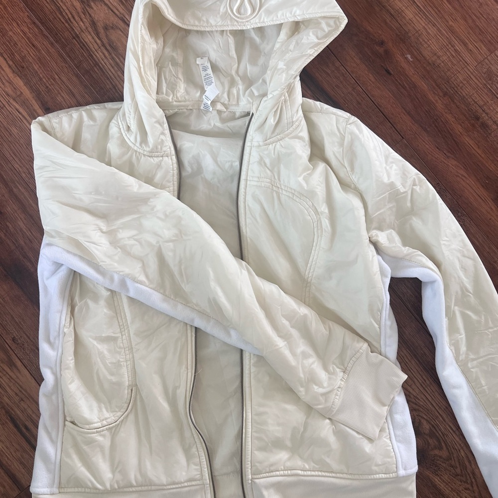 Lululemon Athletica Off-White Hooded Jacket